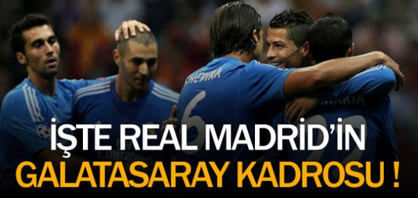 Real Madrid'in kadrosu